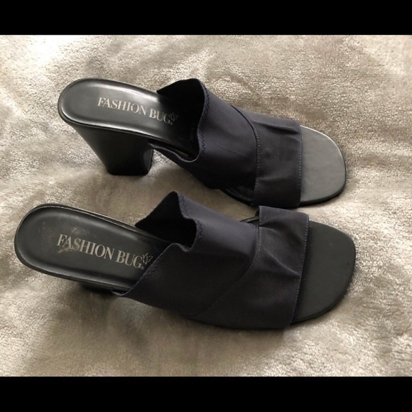 - Vintage fashion bug y2k black Open toe heels size 6.5 - Picture 4 of 4